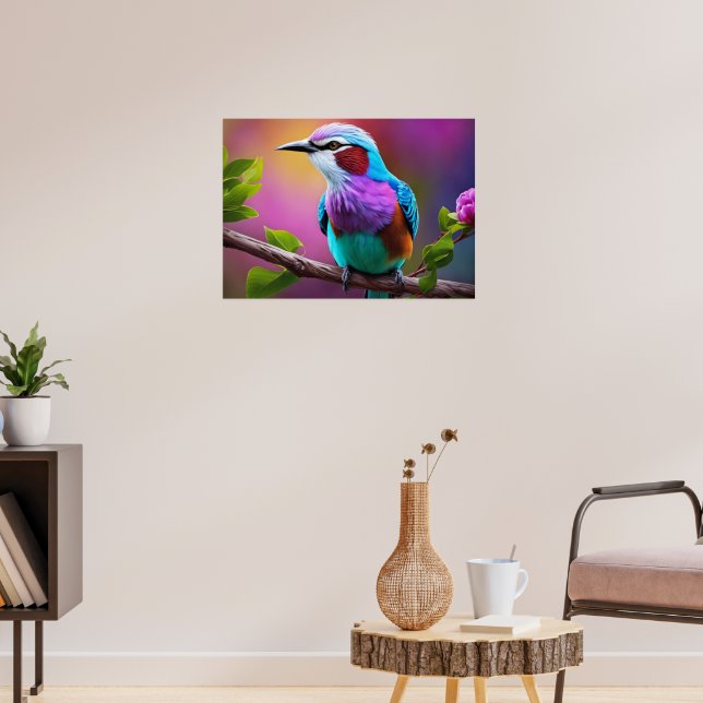 Lilac-Brested Roller Poster (Vardagsrum 3)