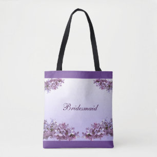 Lilac Bridesmaid Bröllop Tote Bag Tygkasse