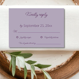 Lilac Bröllop OSA Card Tack Kort
