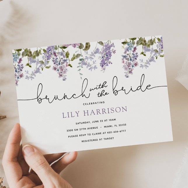 Lilac Brunch med inbjudan till Bride Shower (Skapare uppladdad)