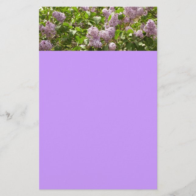 Lilac Bush Bevackra Lila Vår blommor Brevpapper (Framsida)