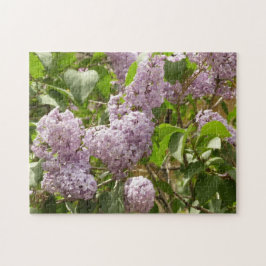 Lilac Bush Bevackra Lila Vår blommor Pussel