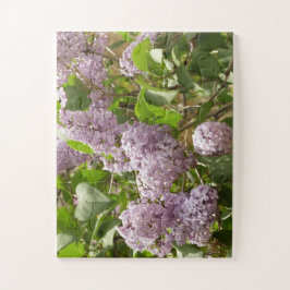 Lilac Bush Bevackra Lila Vår blommor Pussel
