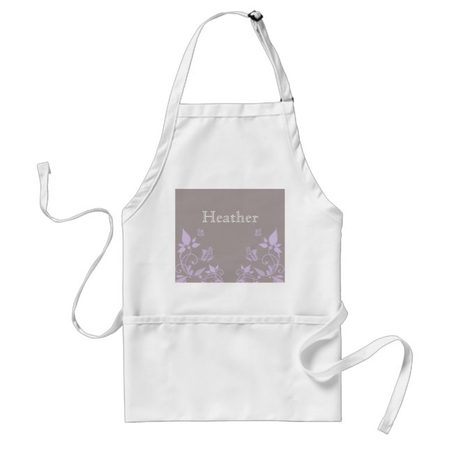 Lilac Butterfly Blommigt Apron Förkläde (Framsidan)