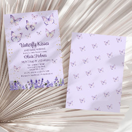 Lilac Butterfly Flicka Shower-inbjudan Inbjudningar