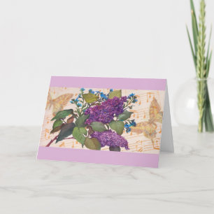 Lilac Butterfly Magic Birthday Kort