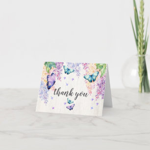 Lilac & Butterfly-mappat tackkort