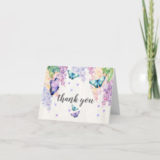 Lilac & Butterfly-mappat tackkort