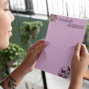 Lilac Butterfly Personlig Stationery