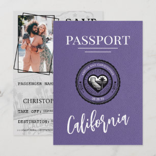 Lilac California Passport sparar datum Spara Datumet