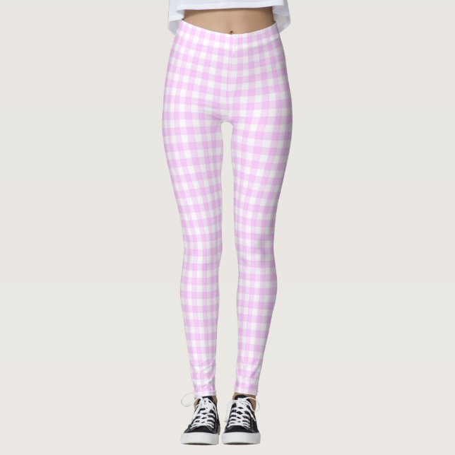 Lilac Check Leggings (Framsida)