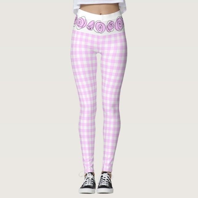 Lilac Check Leggings (Framsida)
