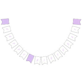 Lilac Cherry Blossom Birthday Vimplar