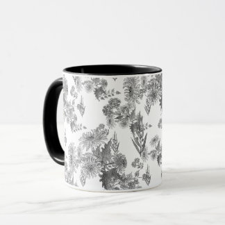 Lilac chrysanthemums , vattenfärgen mugg