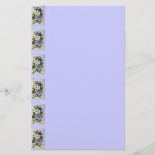 Lilac Clematis Vine Acrylic Painting Brevpapper