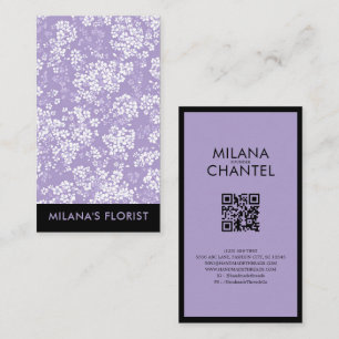 Lilac Daisy Modern Trendig Blomma Florist Visitkort