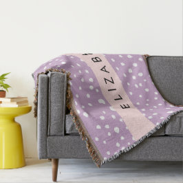 Lilac Dalmatian Spots, Dalmatian Dots, ditt namn Filt