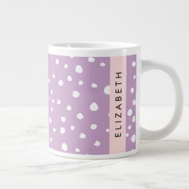 Lilac Dalmatian Spots, Dalmatian Dots, ditt namn Jumbo Mugg