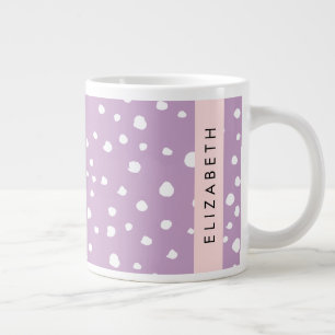 Lilac Dalmatian Spots, Dalmatian Dots, ditt namn Jumbo Mugg