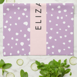 Lilac Dalmatian Spots, Dalmatian Dots, ditt namn Kökshandduk