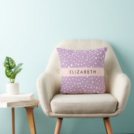 Lilac Dalmatian Spots, Dalmatian Dots, ditt namn Kudde