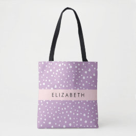 Lilac Dalmatian Spots, Dalmatian Dots, ditt namn Tygkasse
