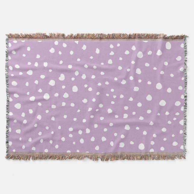 Lilac Dalmatian Spots, Dalmatian Dots, Doften Filt (Framsidan)