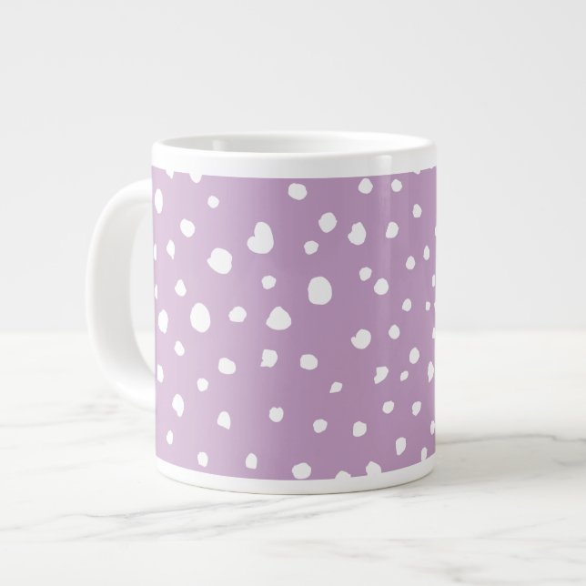 Lilac Dalmatian Spots, Dalmatian Dots, Doften Jumbo Mugg (Framsida vänster)