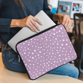 Lilac Dalmatian Spots, Dalmatian Dots, Doften Laptop Fodral