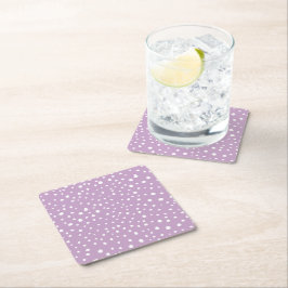 Lilac Dalmatian Spots, Dalmatian Dots, Doften Underlägg Papper Kvadrat