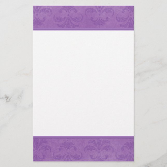 Lilac Damask Brevpapper (Framsida)