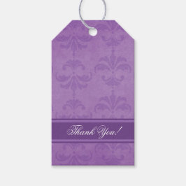 Lilac Damask Wedding Tack Presentetikett