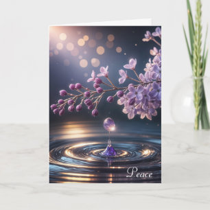 Lilac DewDrop Sympathy Kort