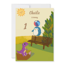 Lilac Dino i parkens födelsedag