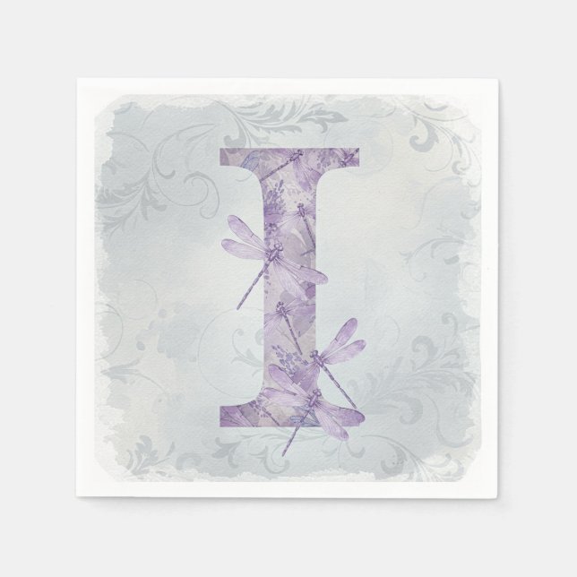 Lilac Dragonflies, av Natasha Us Pappersservett (Framsidan)