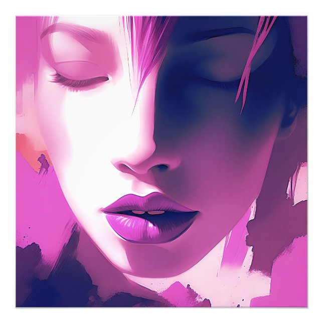 Lilac Dream Whisper - Serene, Etheral, Lila Fototryck (Framsidan)