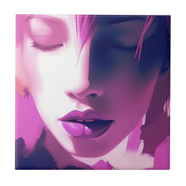 Lilac Dream Whisper - Serene, Etheral, Lila Kakelplatta (Framsidan)