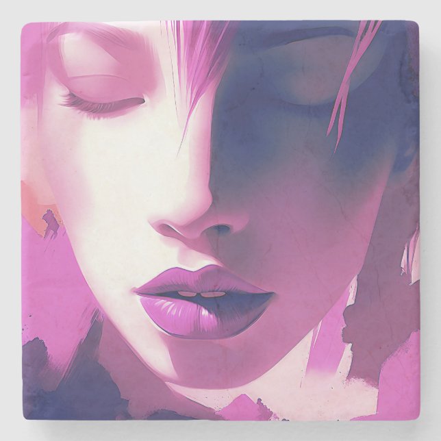 Lilac Dream Whisper - Serene, Etheral, Lila Stenunderlägg (Framsidan)