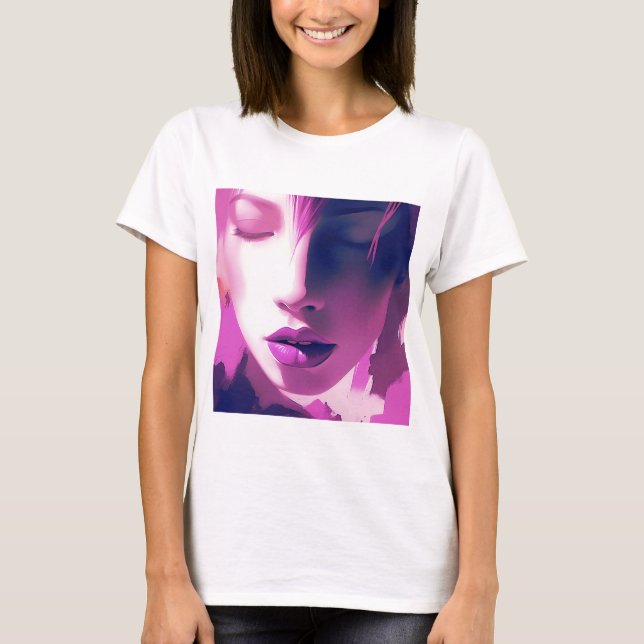 Lilac Dream Whisper - Serene, Etheral, Lila T Shirt (Framsida)