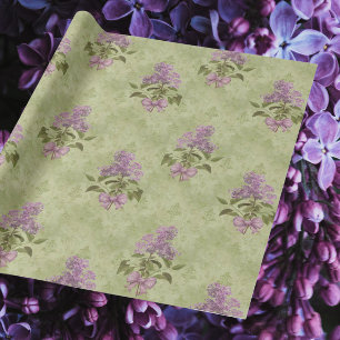 Lilac Dreams Antik Grön Damast Alla Tillfällen Presentpapper