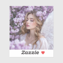 Lilac Dreams - Serene Vår Angel Klistermärken