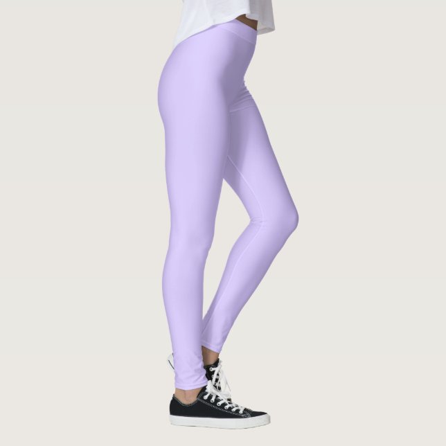 Lilac Dreams Solid Färg | Klassisk Elegant Leggings (Höger)