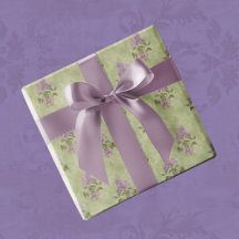 Lilac Dreams Vintage Stil Grönt Antique Damask