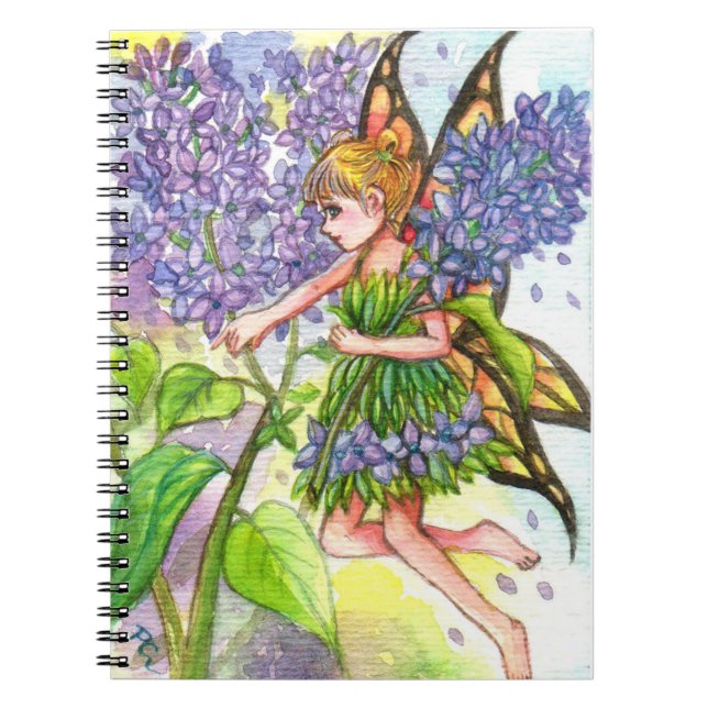 Lilac Fairy Anteckningsbok Med Spiral (Framsidan)