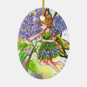 Lilac Fairy Julgransprydnad Keramik