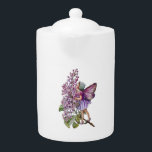 "Lilac Fairy", medelstor Tekanna<br><div class="desc">"Lilac Fairy" av Cicely Mary Barker (1920) är ett konstverk på en robust keramisk tekanna.</div>
