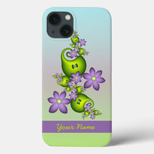 Lilac Fantasy Flowers Grönt Shapes Fractal Namn