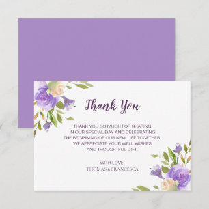 Lilac-färgad akvarellblomma bröllopsinbjudan inbjudningar