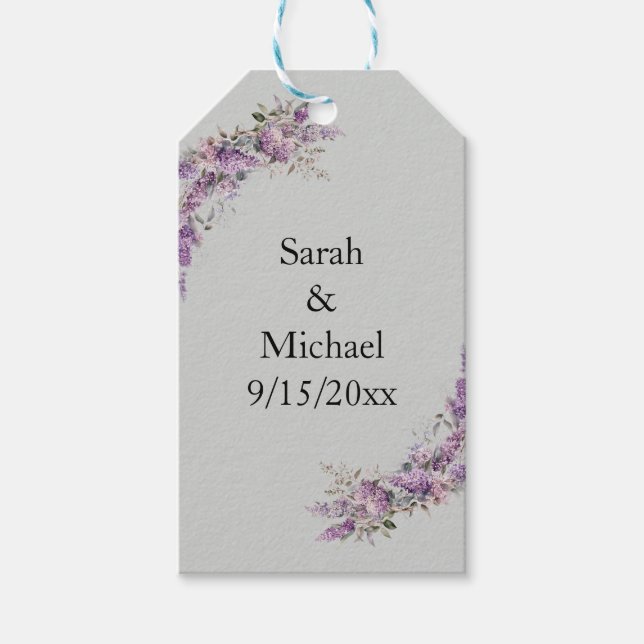 Lilac floral presentetikett (Framsidan)