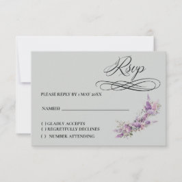 Lilac floral Response Card OSA Kort